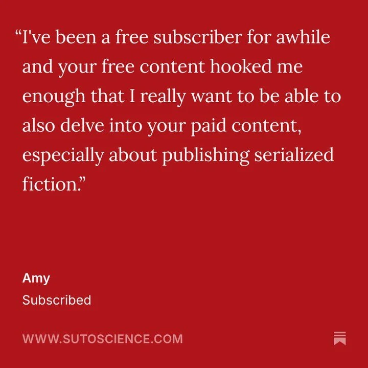 Welcome to 💡 Sutoscience, Julie! Thanks for supporting what I&rsquo;m building here :)