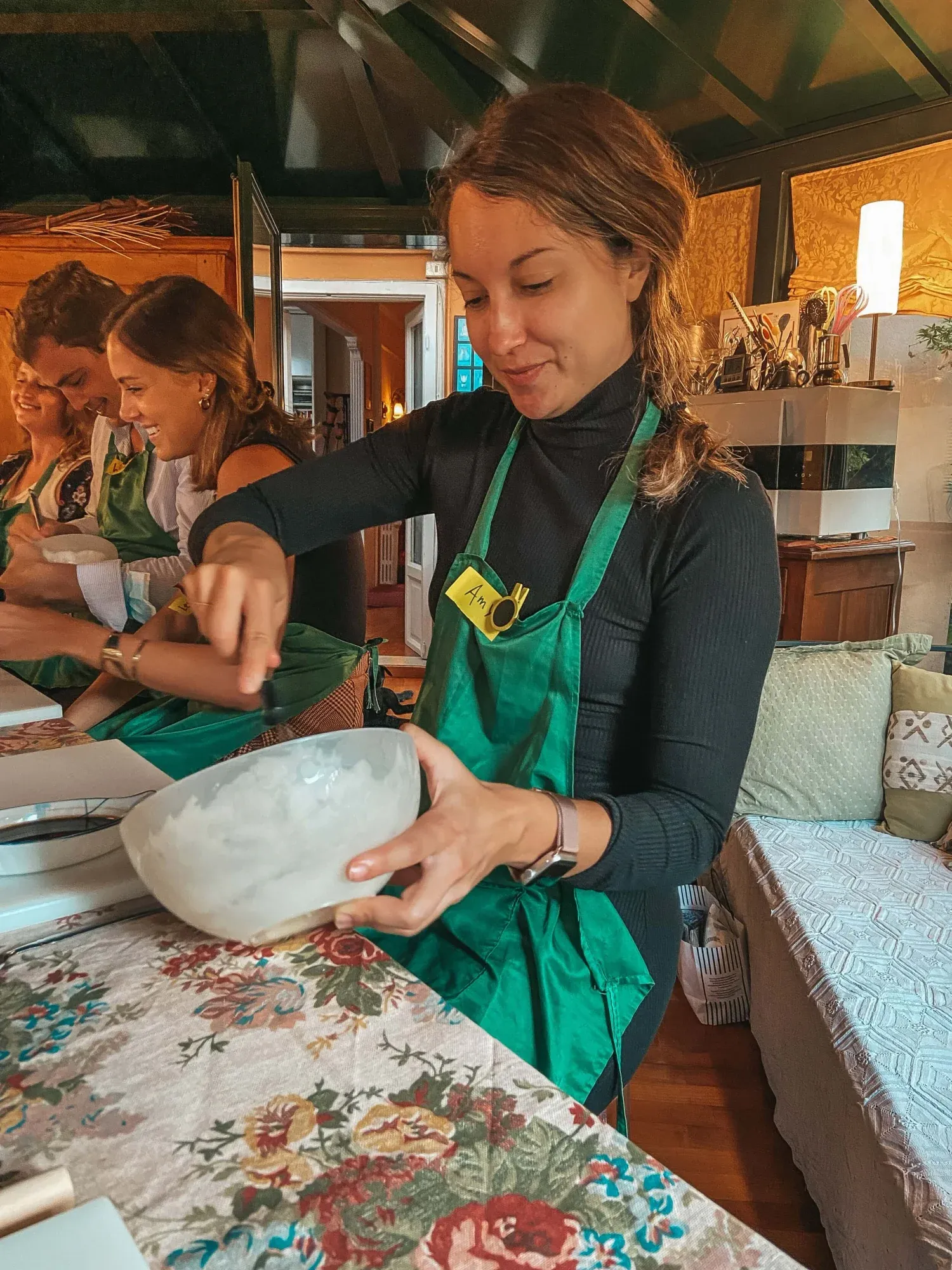 failing at a cooking class in Milan, Italy