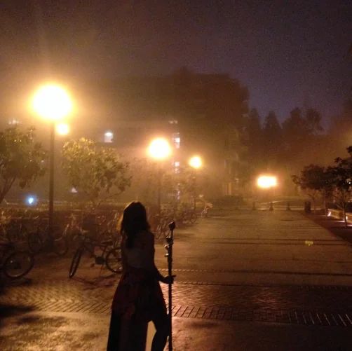 *poses majestically after wrap with a c-stand in the fog*