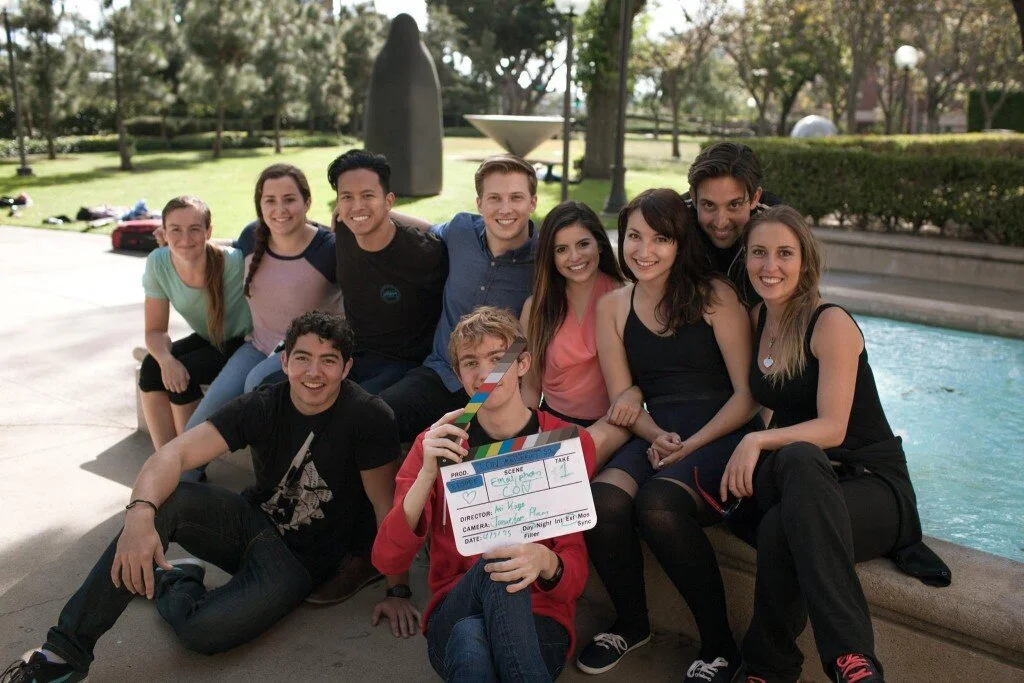 CON TV Miniseries: Check us out on Facebook!back row, left to right: Ashley (actress), Allison Kelly (equipment manager), Jon Pham (cinematographer), Joey Livingston (actor: Jonah), Sandy Valles (actress: Faye), Amy Suto (me, the co-creator), Eric C…