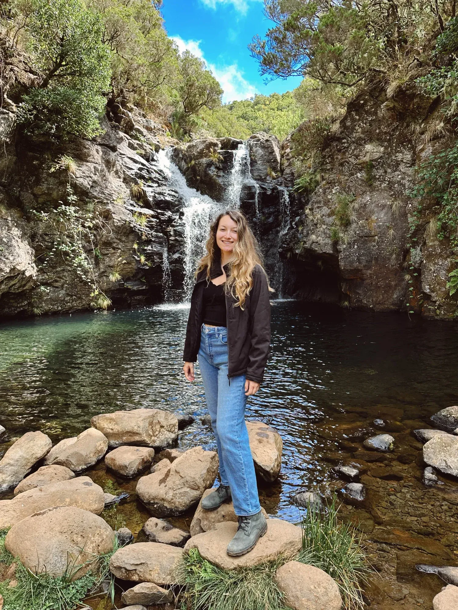 waterfall in madeira portugal