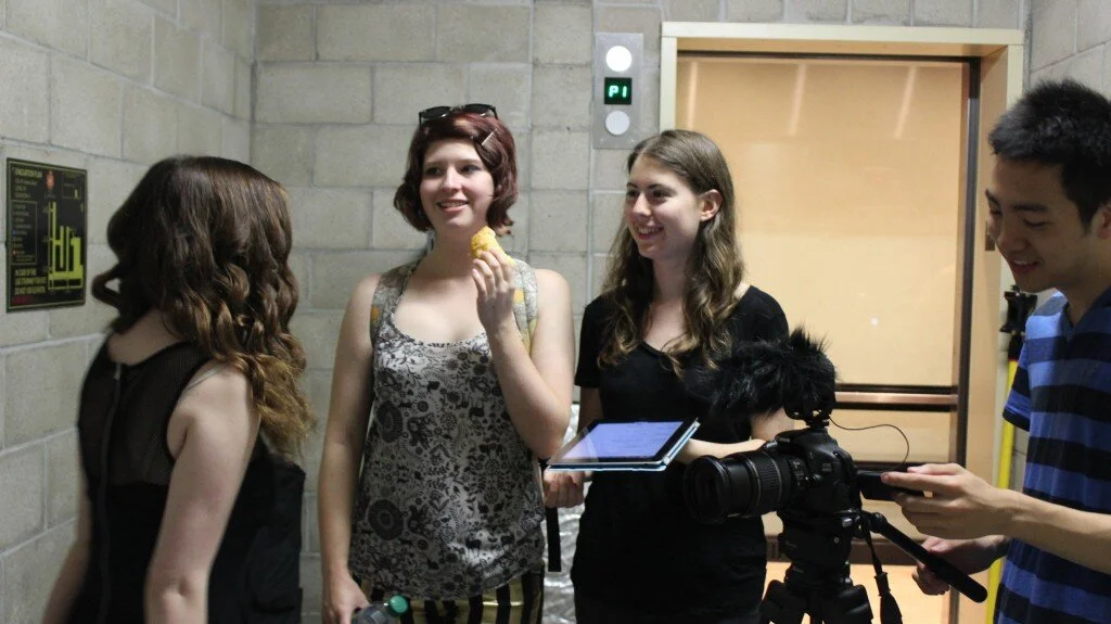 Ashley Maimes (Anita), Emma Petersen (Production Designer), Jen Enfield-Kane (director), and Avery Xie (cinematographer)