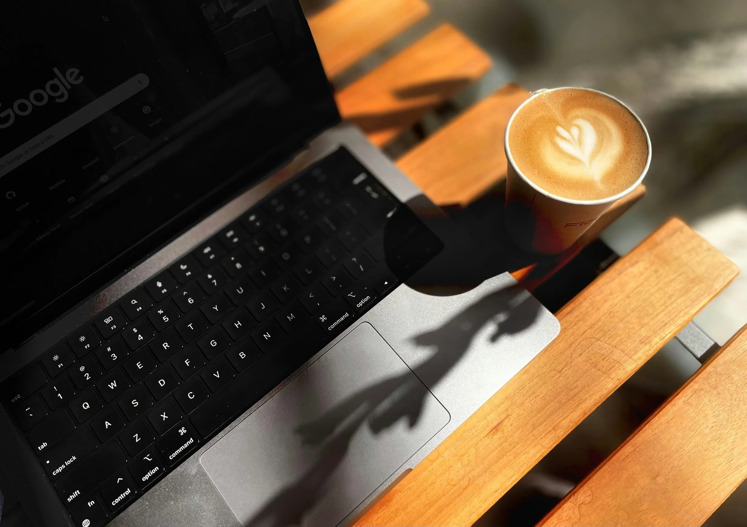 Work from home writing setup with laptop and coffee — perfect workspace for remote full-time writing jobs, WFH writers, and professionals building a sustainable writing career from home.